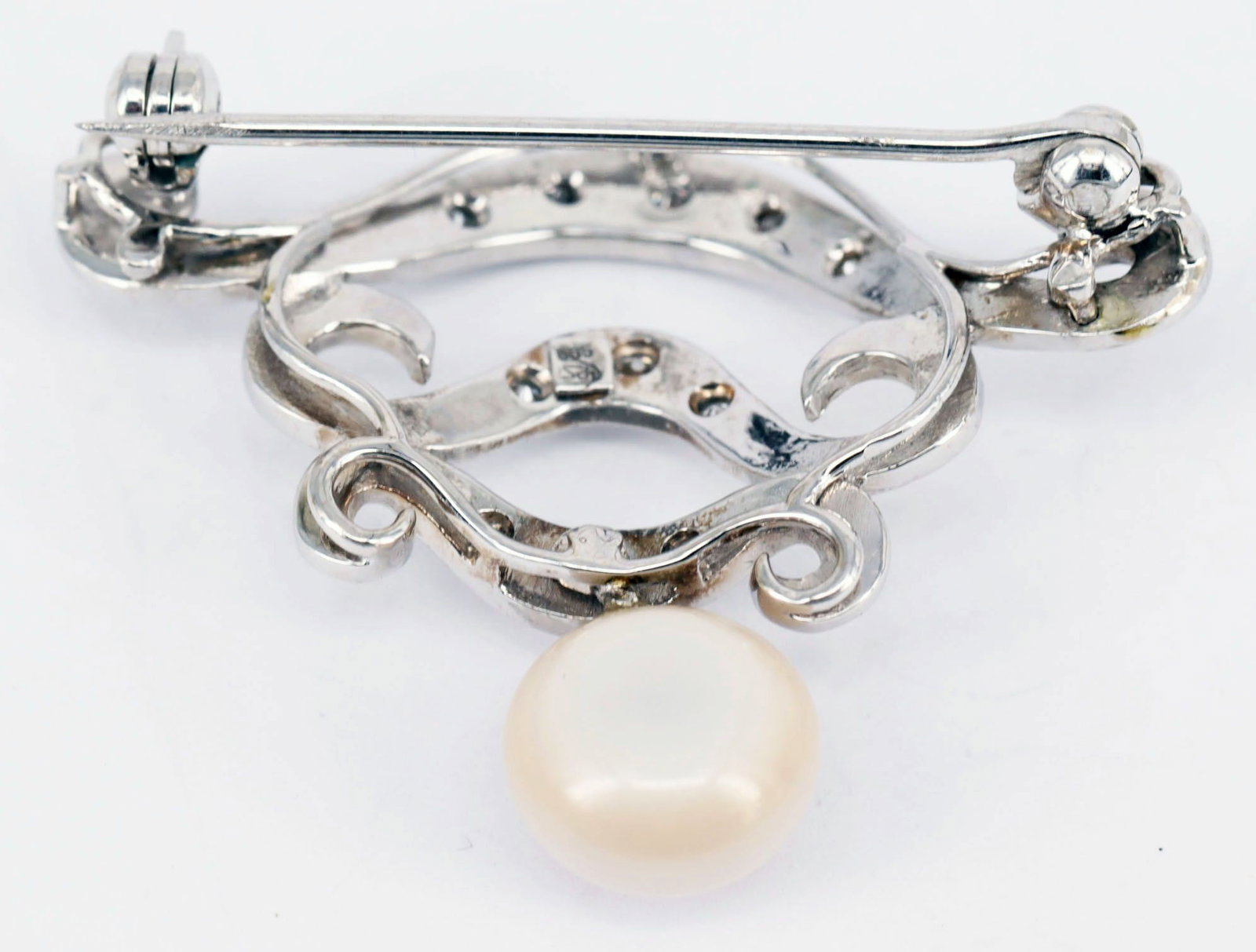Brooch, 14k white gold, 5.4 g. - 2