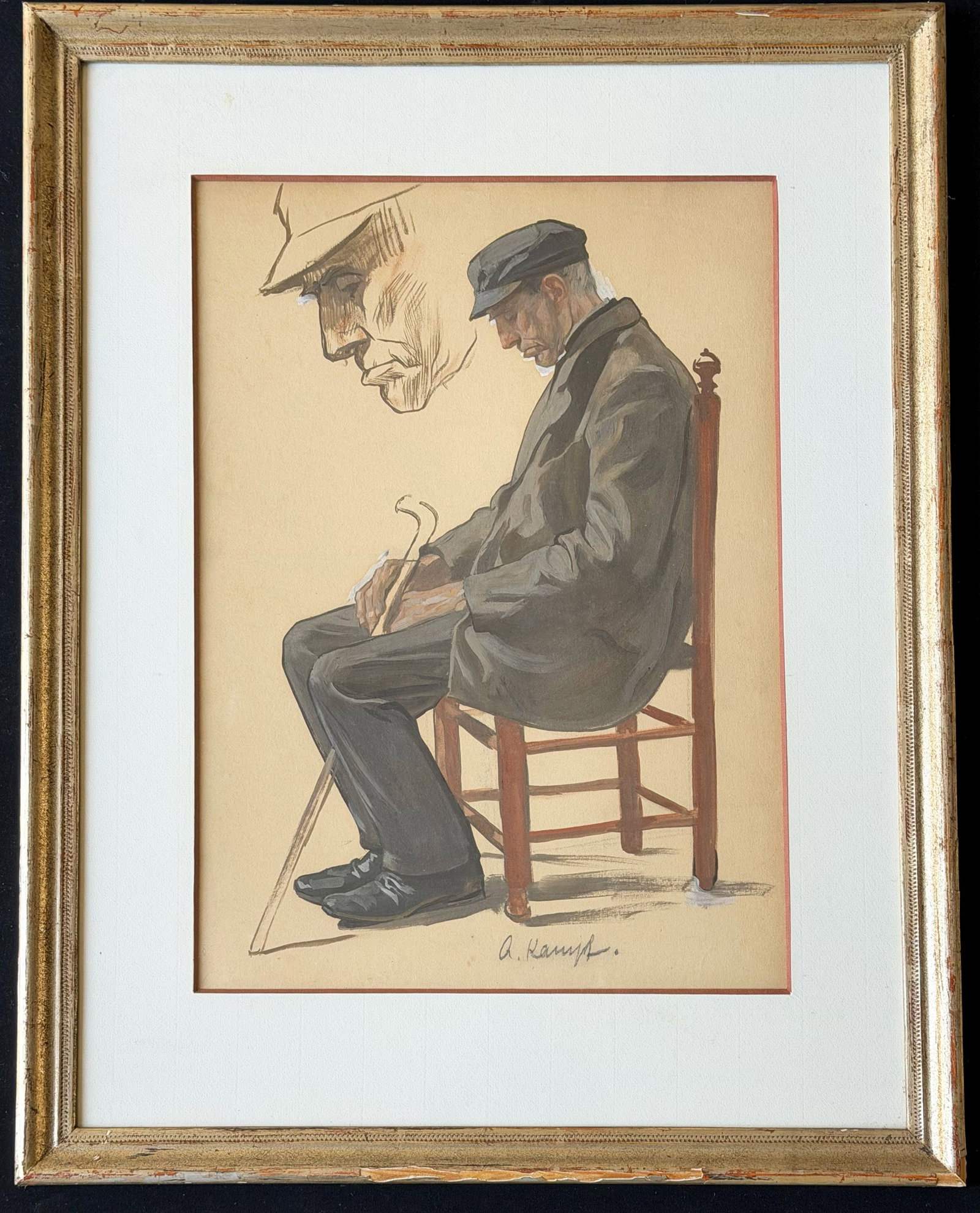 Arthur KAMPF (1864–1950), Study of a Tired, Old Man - 2