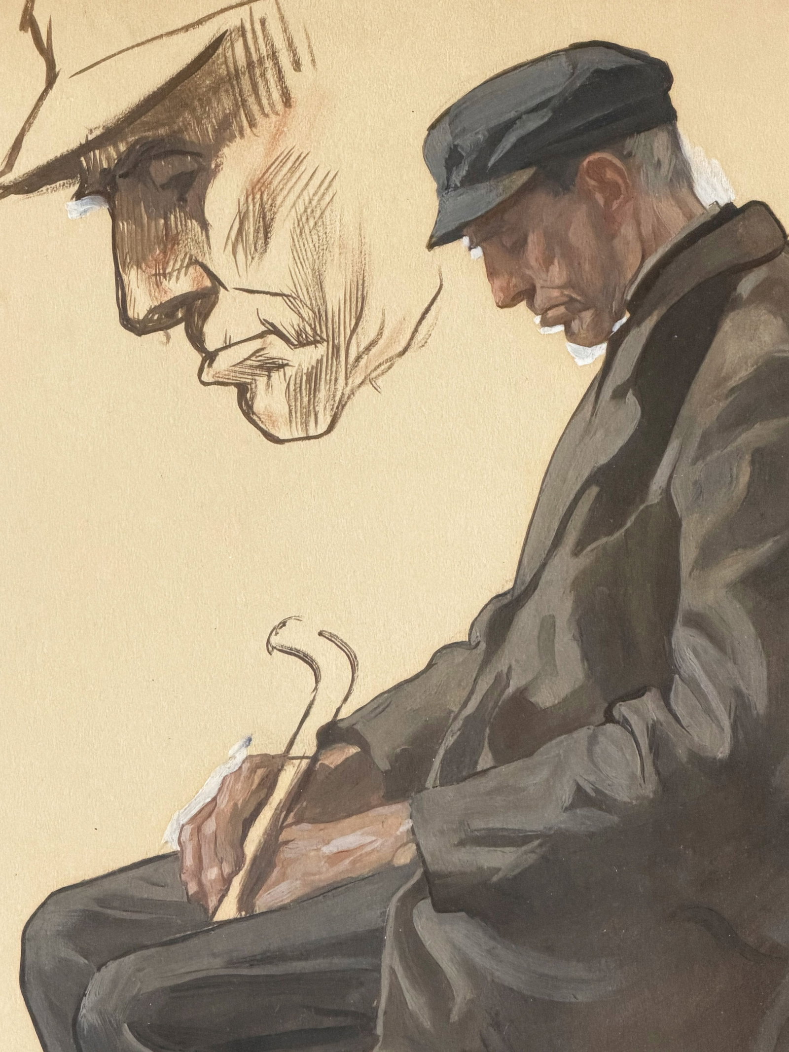 Arthur KAMPF (1864–1950), Study of a Tired, Old Man - 5