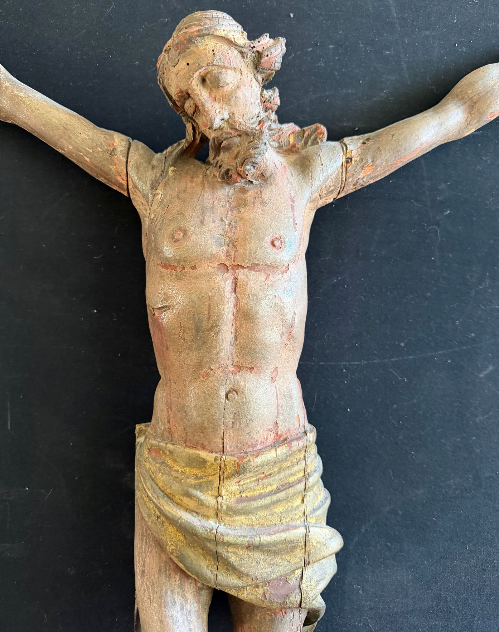 Crucified Jesus, 18th century, dark wood, - 3