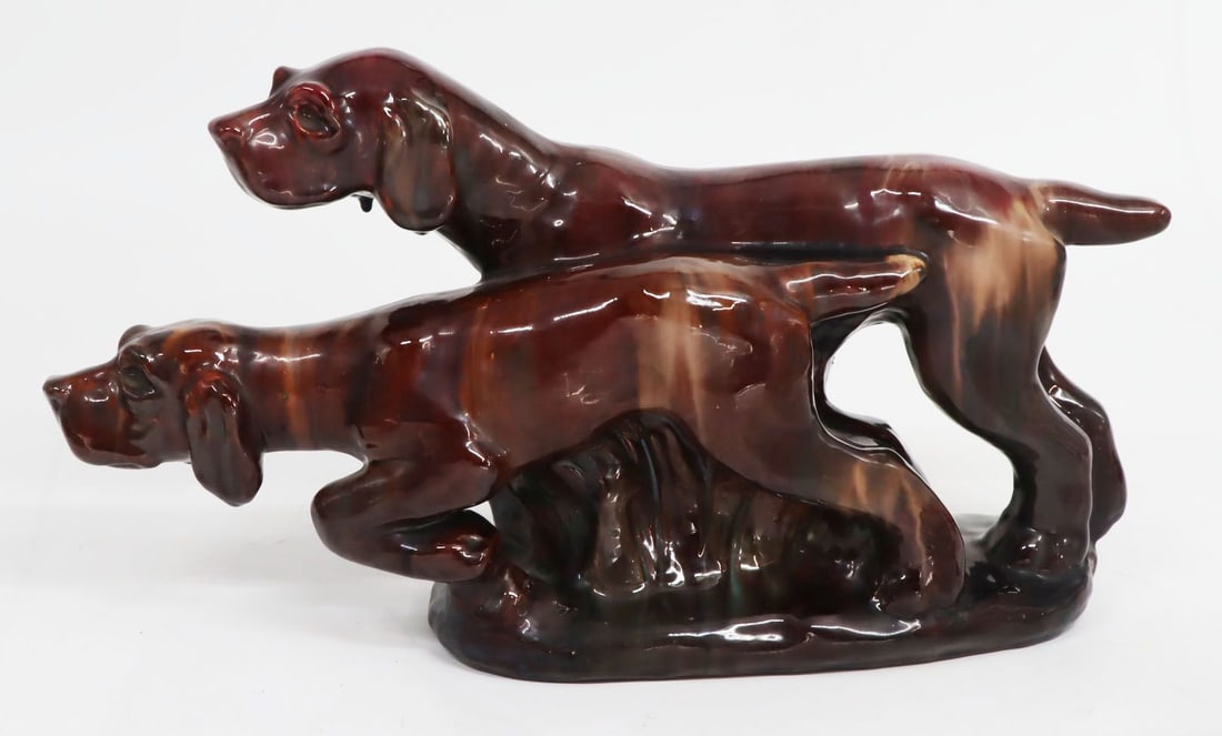 Two hunting dogs, ceramic - 2