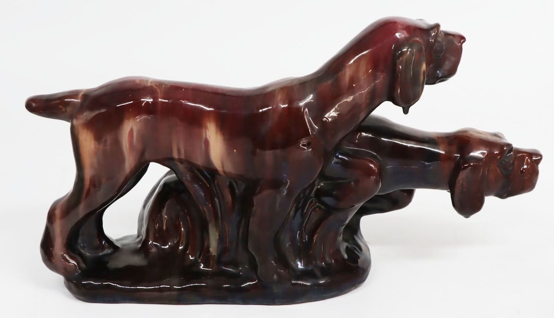 Two hunting dogs, ceramic - 3
