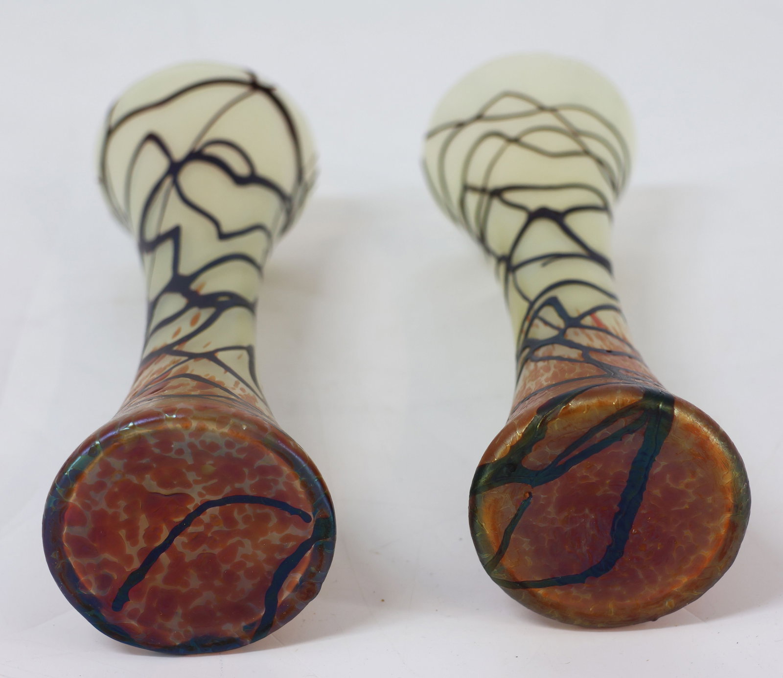 2 vases, in the style of Gallé, glass - 3