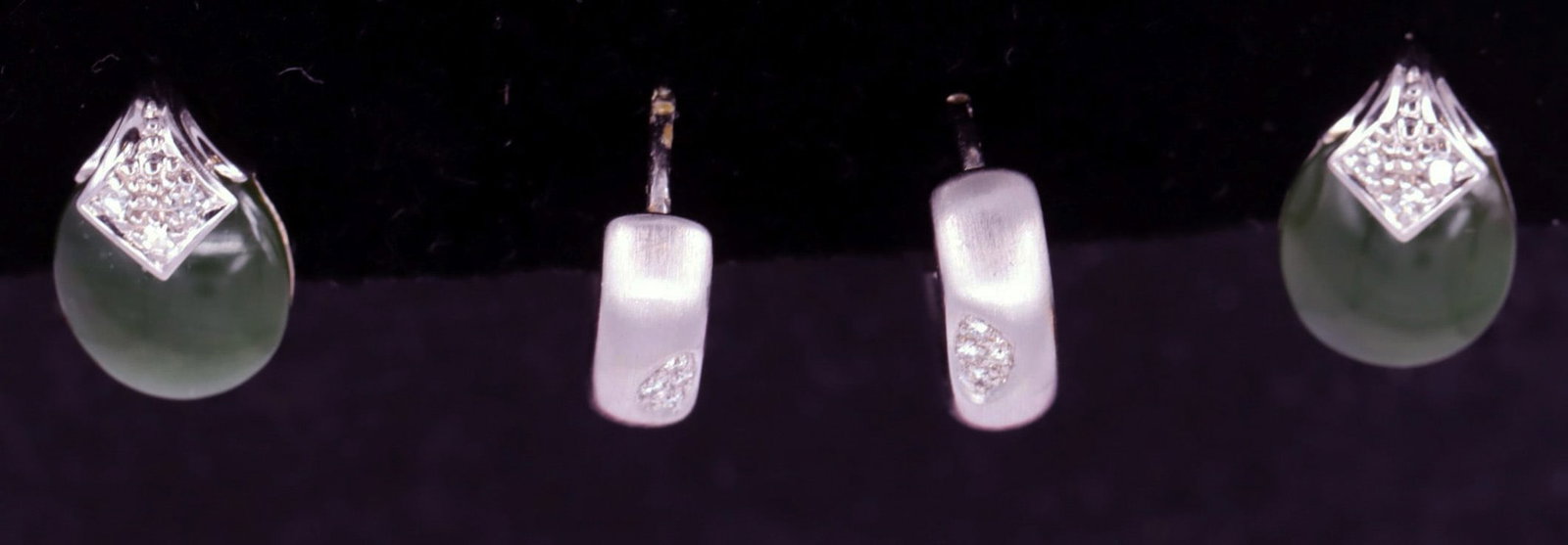 Four pairs of pretty earrings, 585 gold, 16.7 g, - 2