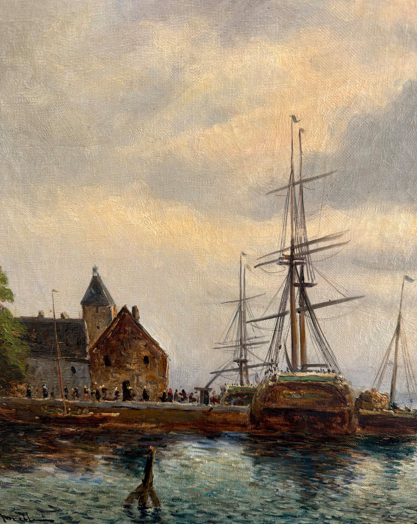 David MORETTI. Ships Near the Harbor. - 4