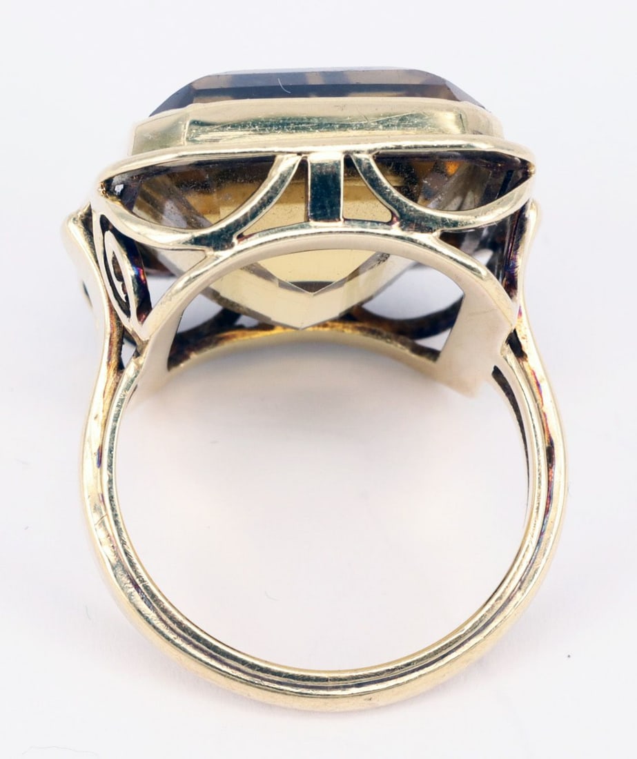 Ring, 14-carat yellow gold, 12.5 g, with topaz - 2