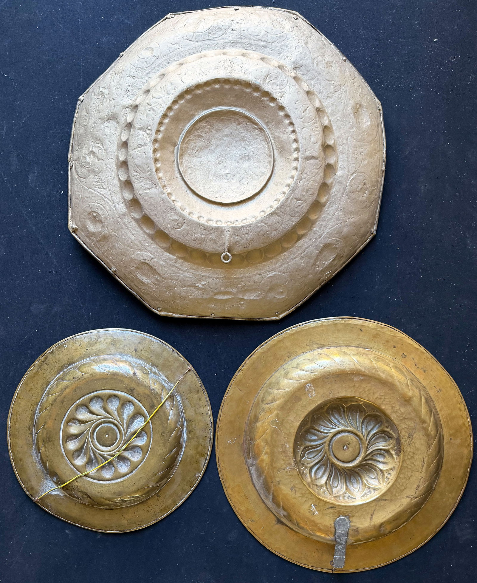 3 bowl-shaped vessels, probably from Holland and - 6