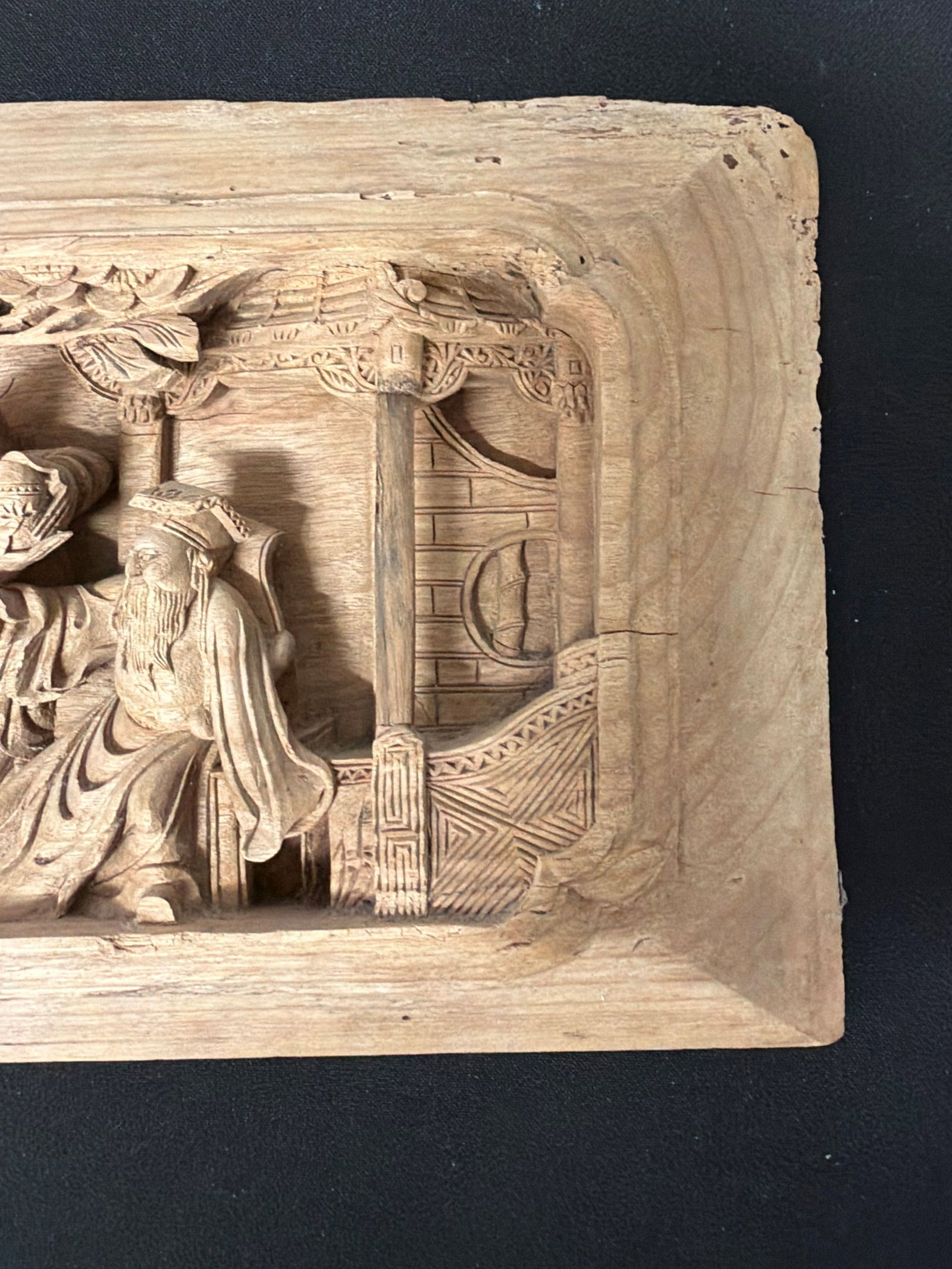 Wooden panel, China, carved - 2