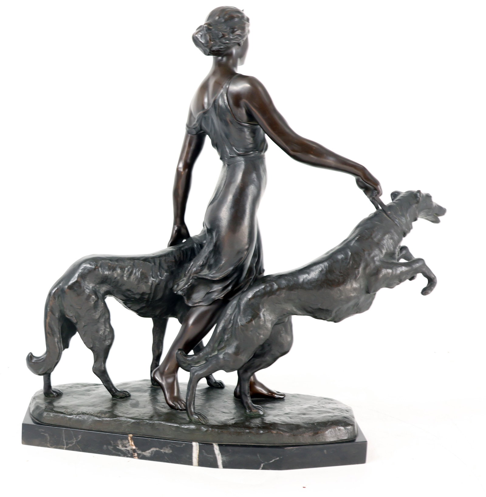Rudolf KAESBACH (1873–1955), Diana with dogs - 6