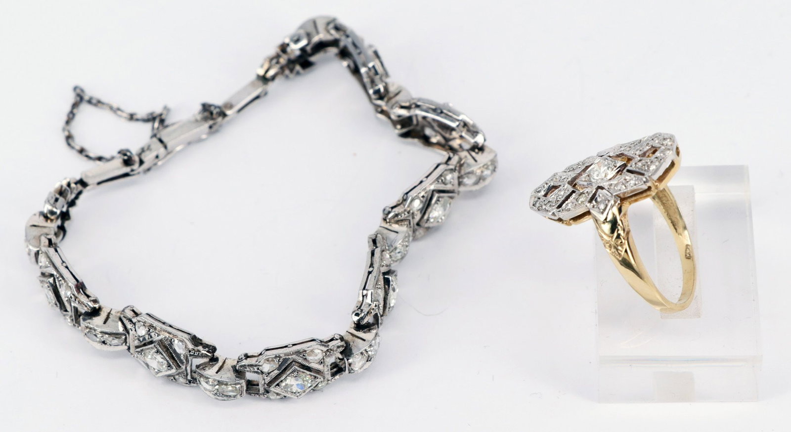 Two pieces of jewelry, Art Deco - 3