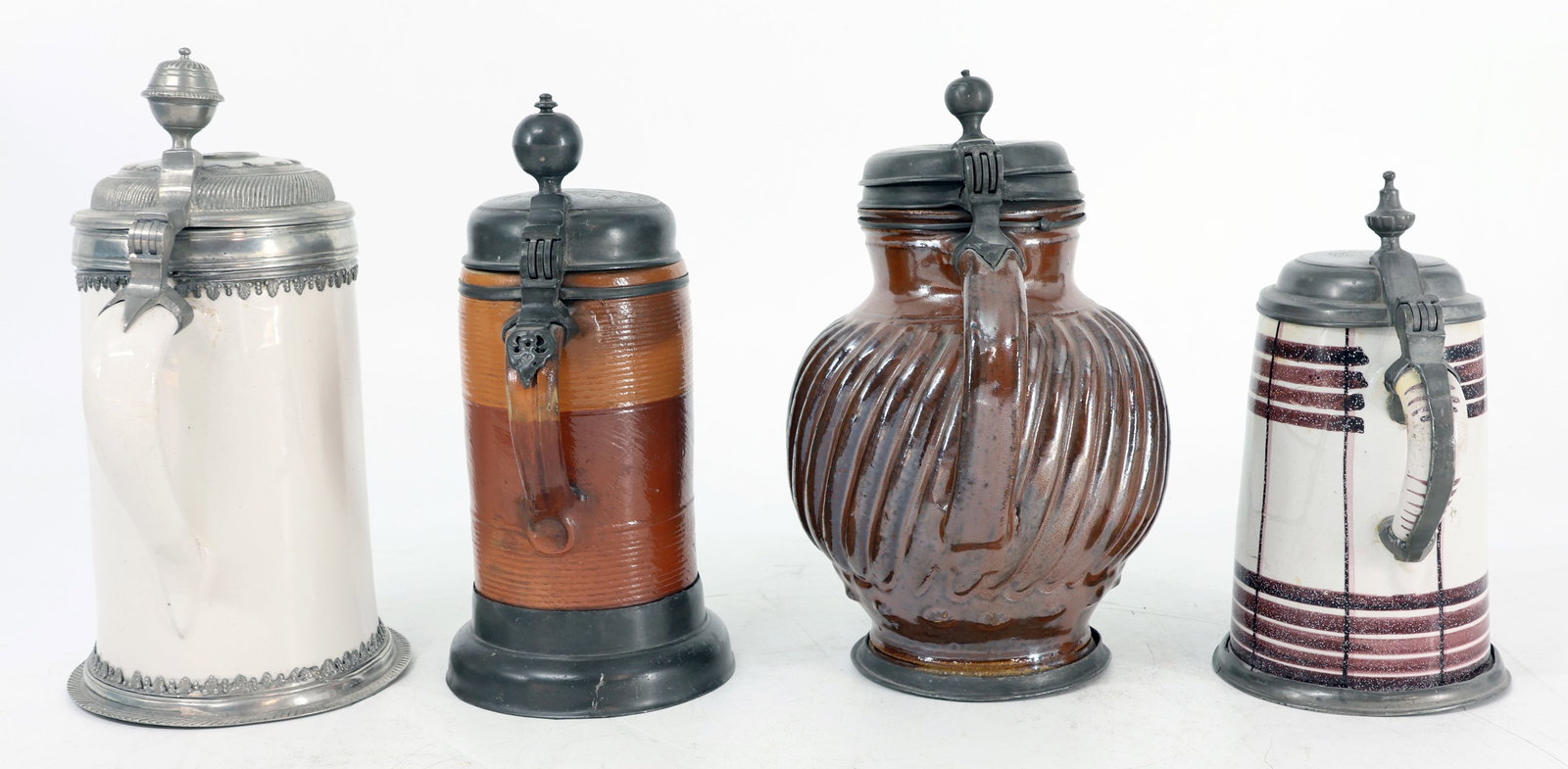 4 jugs, 18th/19th century, a Bunzlau melon jug etc. - 2