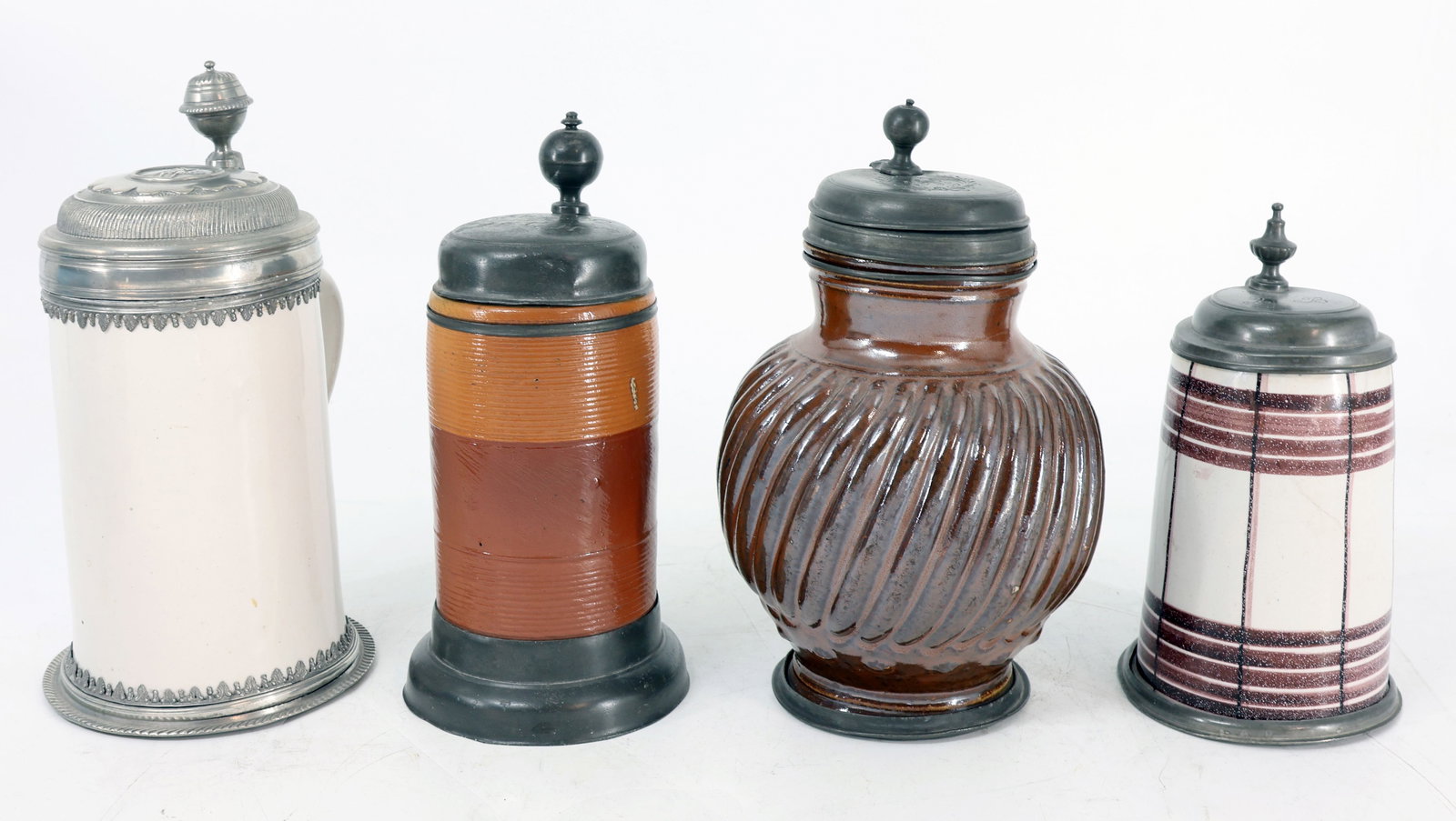 4 jugs, 18th/19th century, a Bunzlau melon jug etc. - 3
