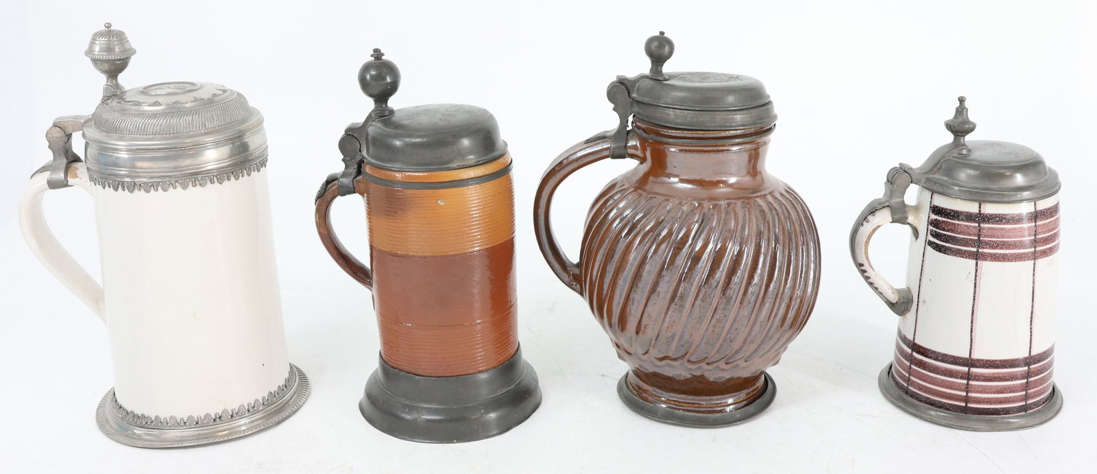 4 jugs, 18th/19th century, a Bunzlau melon jug etc. - 5