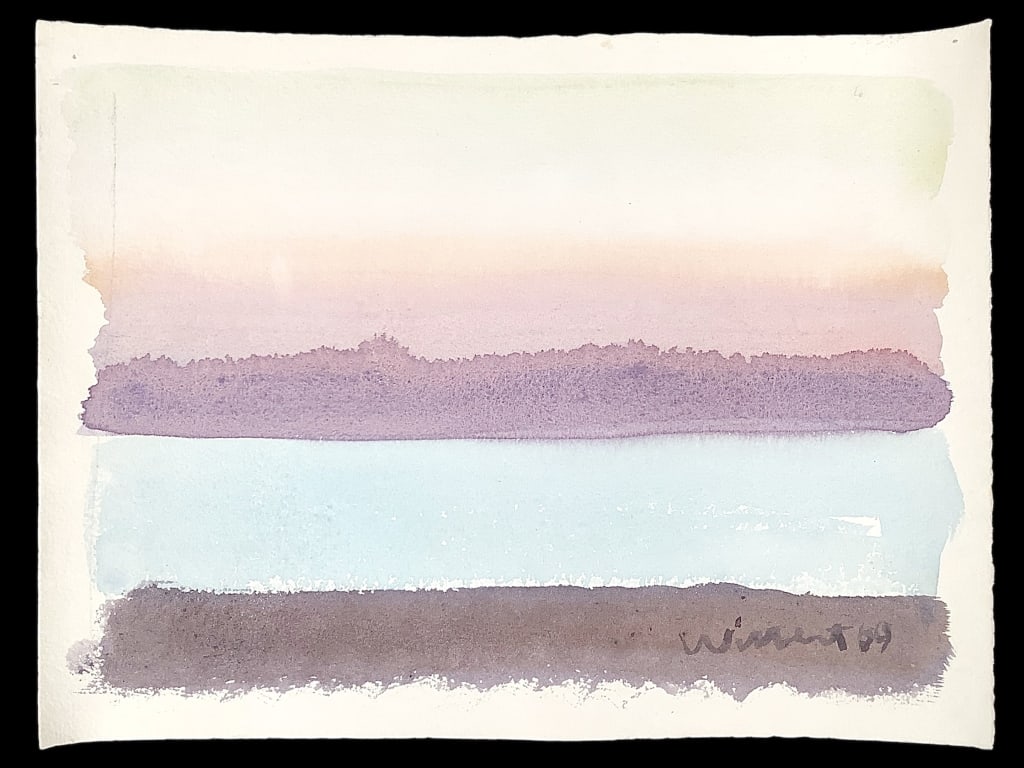 Robert Wilbert Sunrise Series IX Watercolor 1969 (1 of 4)
