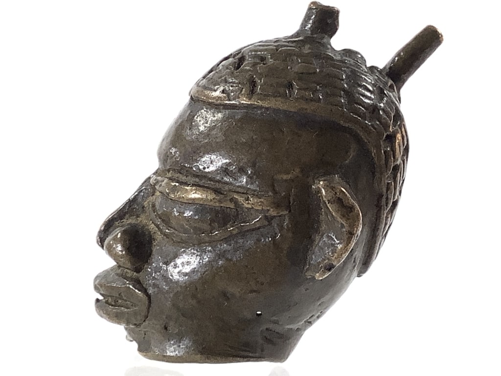 Benin Bronze Bust Miniature - 3