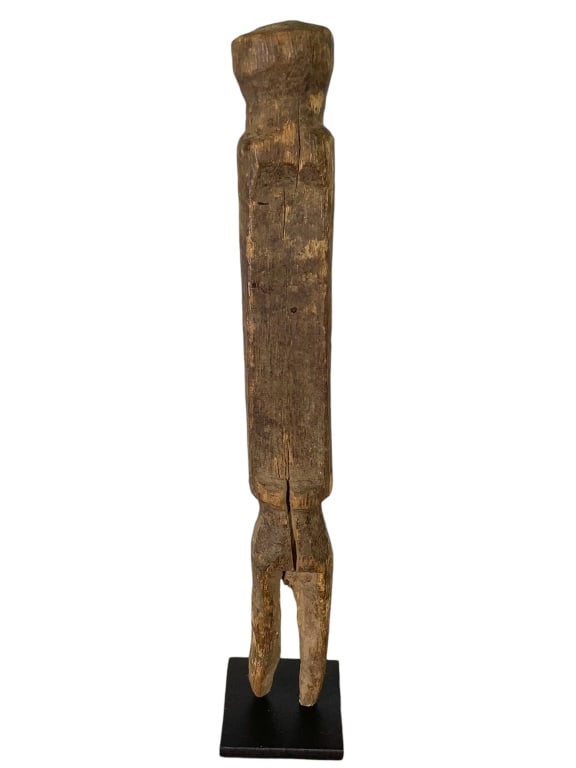 Dogon Carved Wood Figure on Stand Mali: 10 1/2"H. Provenance: Collected by Sophia and Roy Sieber.