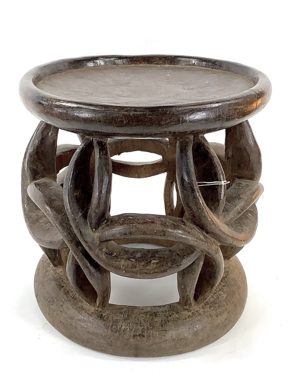 Wood Carved Stool From Cameroon (1 of 6)
