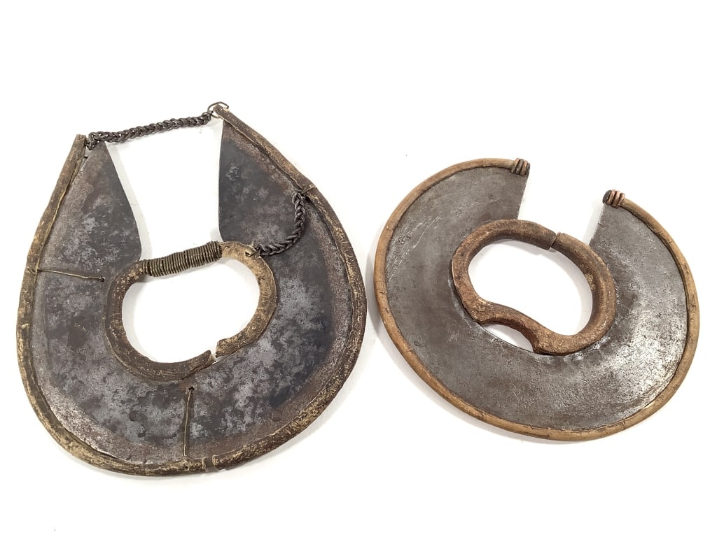 Turkana Kenyan Wrist Knives: Largest is 6"L, smaller is 5"L. Provenance: Collected by Sophia and Roy Sieber.