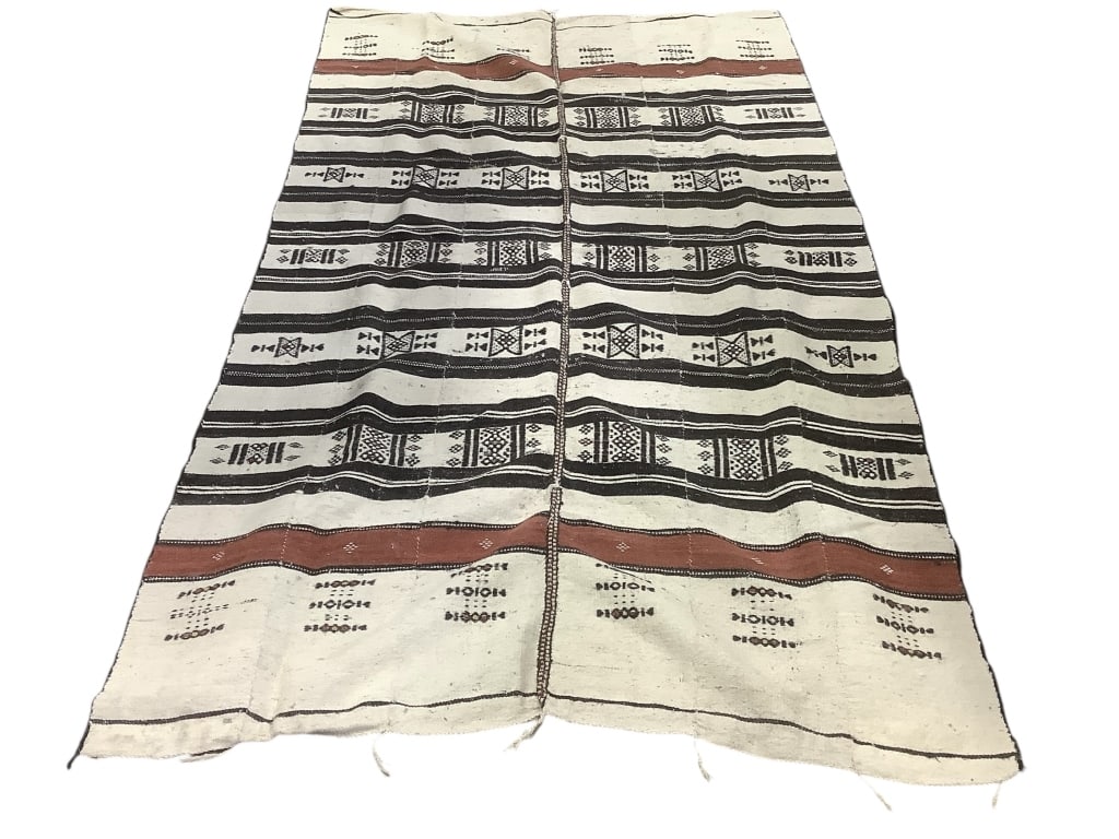 Coarse Camel Blanket: 98"L x 53"W. Provenance: Collected by Sophia and Roy Sieber.