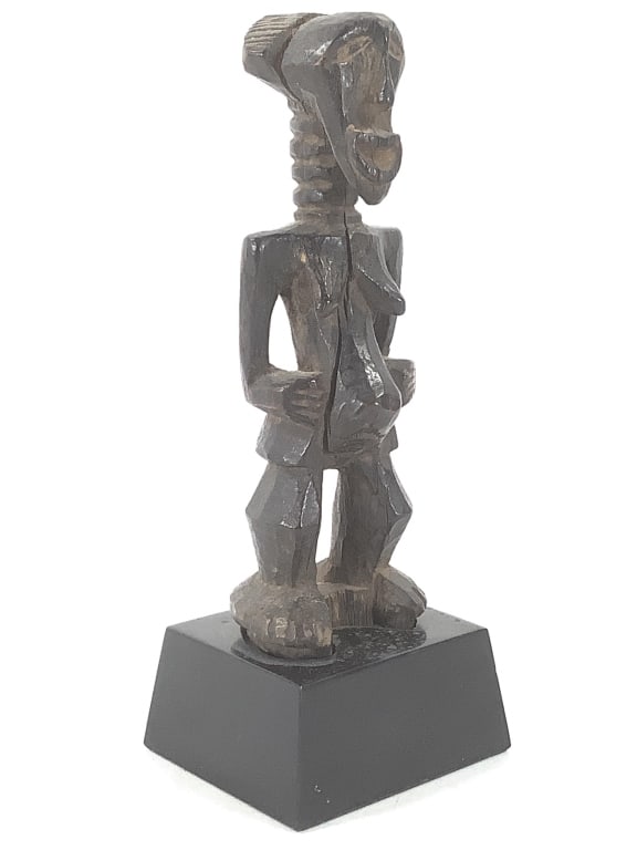 Songe Female Figurine: 7"H, comes with stand. Provenance: Collected by Sophia and Roy Sieber.