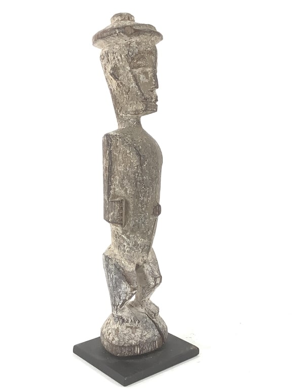 Ijo Male Figurine With Paint: 10 1/2"H, includes the stand. Provenance: Collected by Sophia and Roy Sieber.