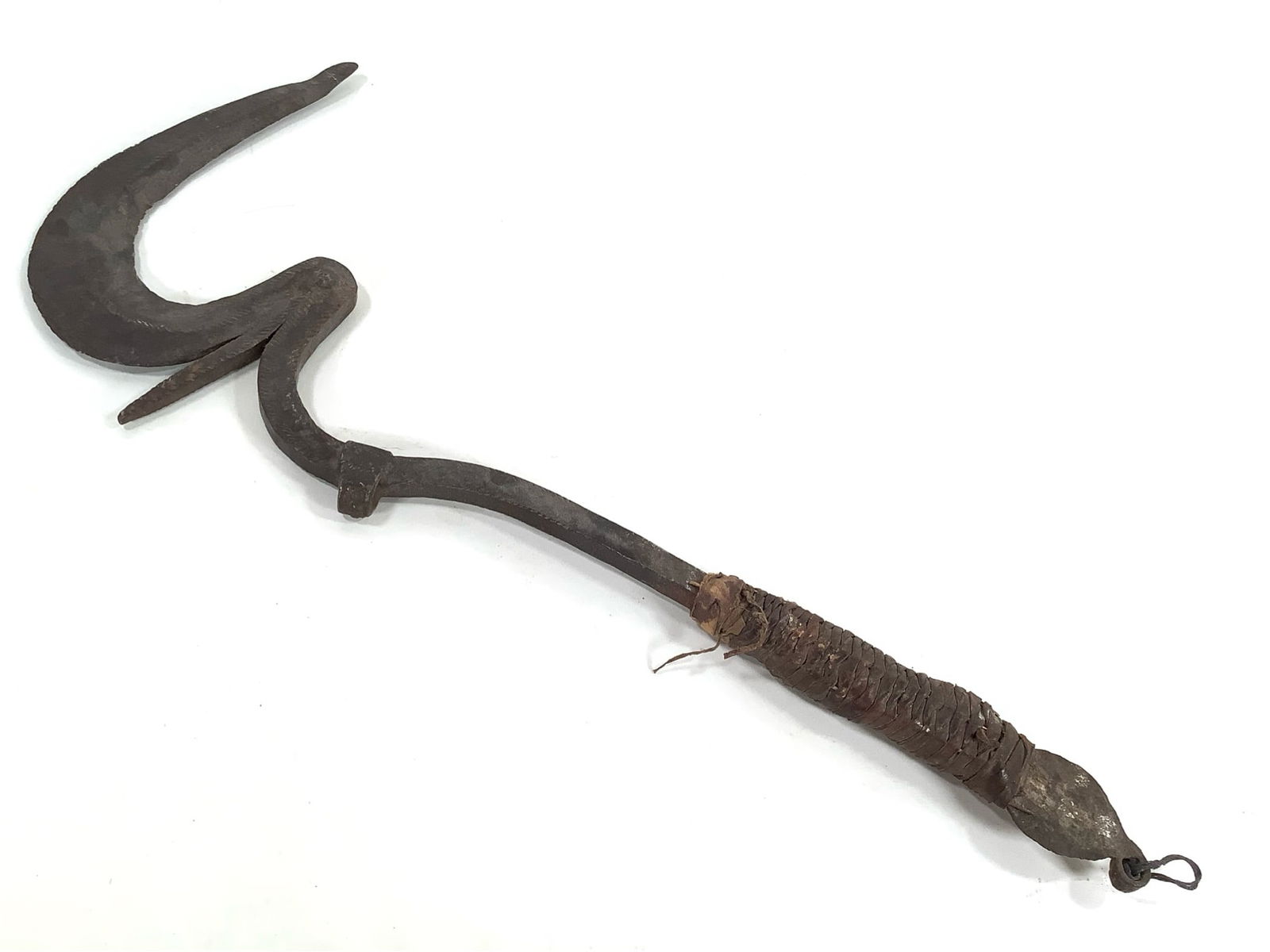Matakam Sengese Throwing Knife From Cameroon: 21 1/2"L x 10"W. Provenance: Collected by Sophia and Roy Sieber.
