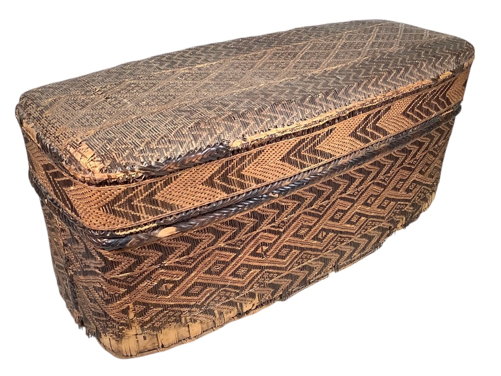 Kuba Wickerwork Lidded Basket - 7