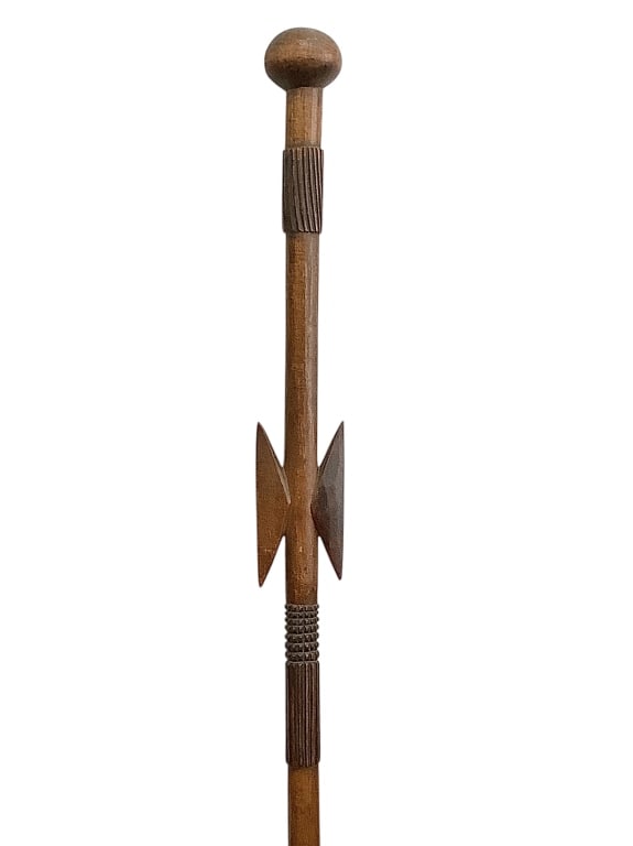 South African Zulu Carved Wood Staff (1 of 7)