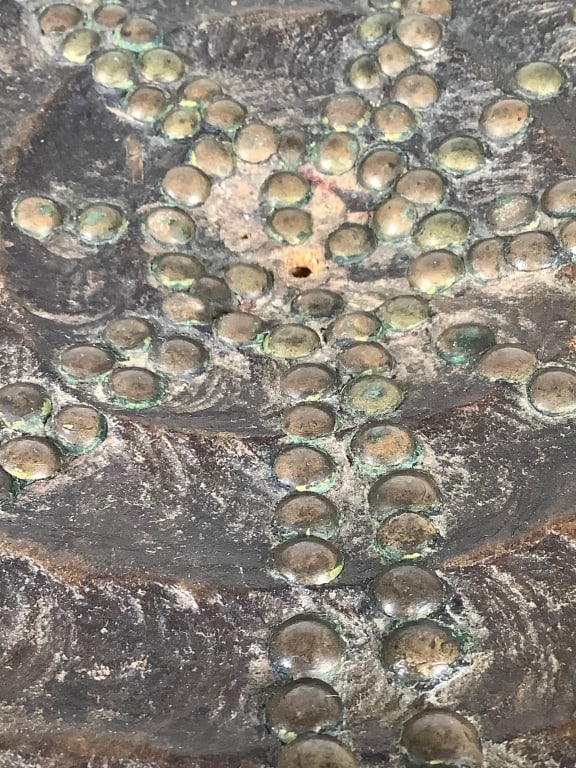 DRC Brass Studded Stool - 3