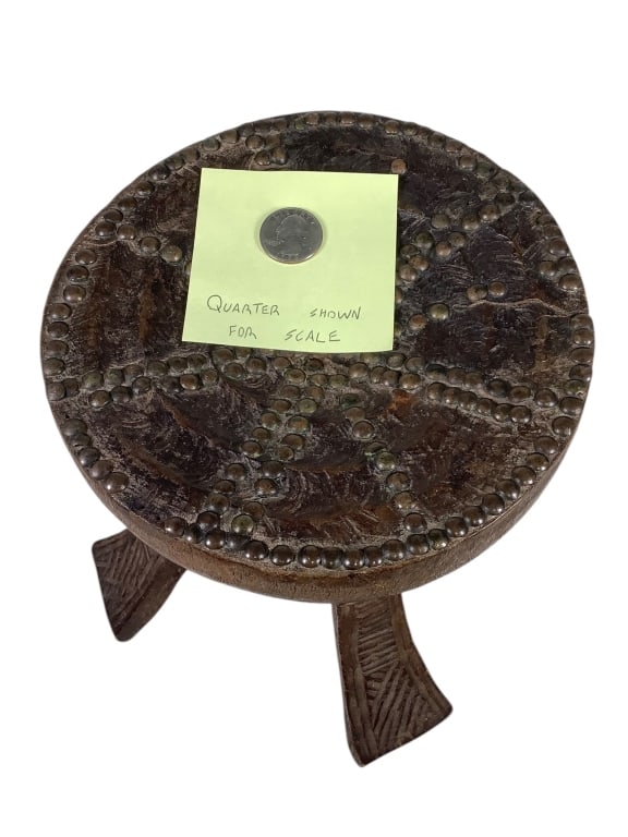 DRC Brass Studded Stool - 5