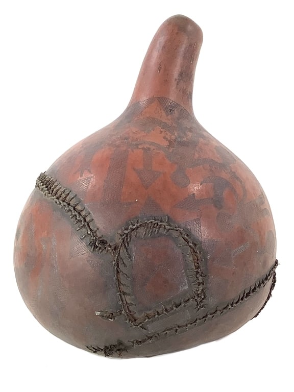 Gourd Scoop With Repairs And Carvings (1 of 9)