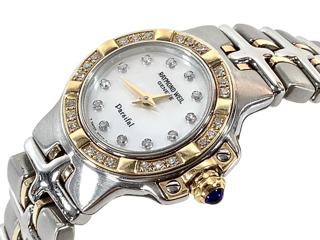 Raymond Weil Parsifal Watch 18K YG Stainless Dia: EDS aims to describe and photograph all items thoroughly and accurately, however other conditions present may not have been observed or noted. We encourage you to inspect items in person during previe