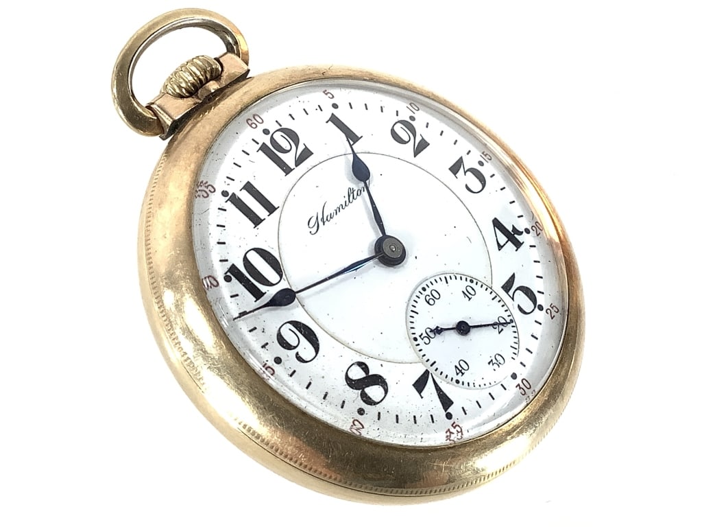 Hamilton 21J 992 10K GF Screw Back Pocket Watch (1 of 14)