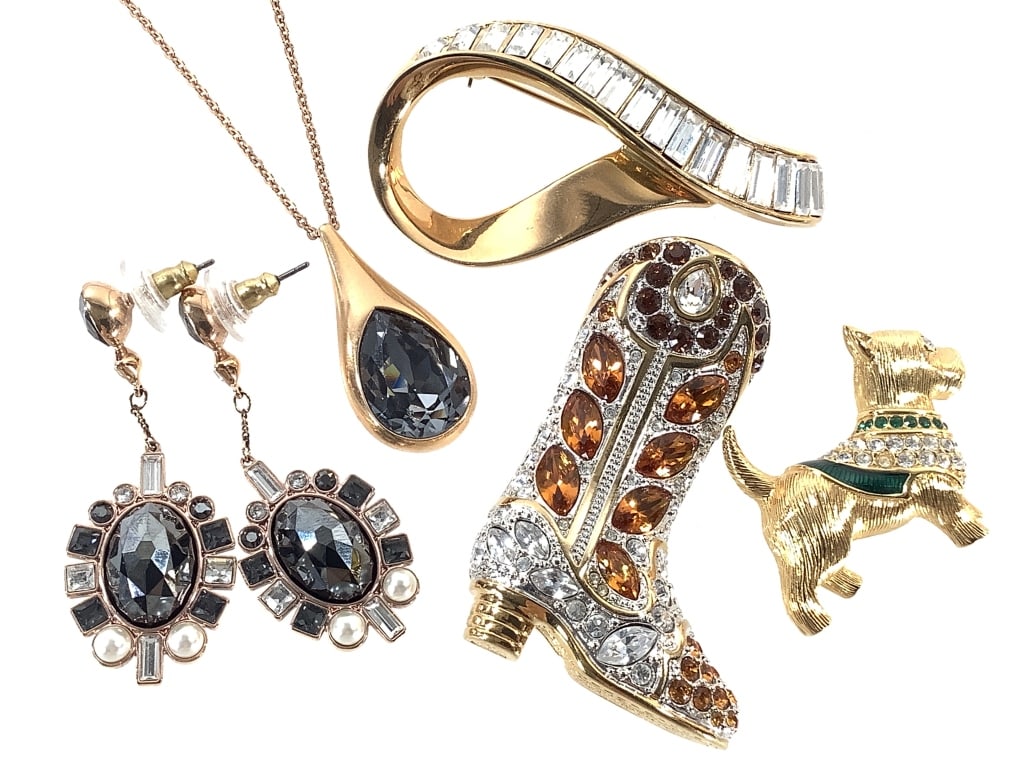 Swarovski Crystal Pin Brooches Necklace Earrings (1 of 12)