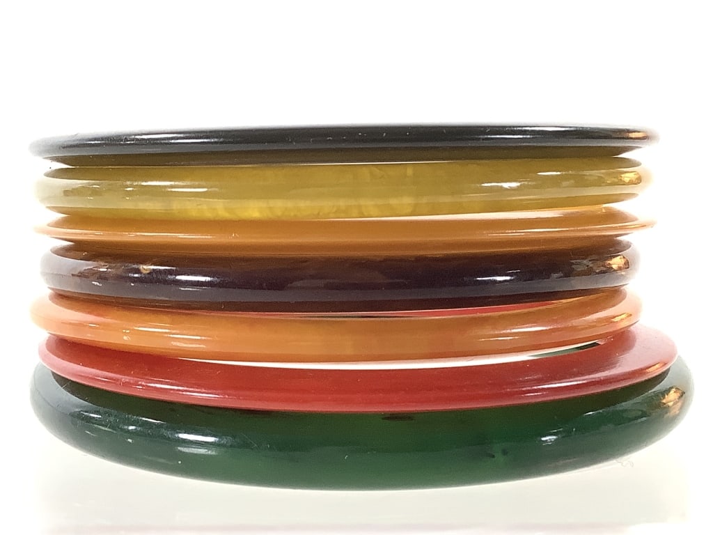 13 Vtg Bakelite Bangle Bracelets - 2