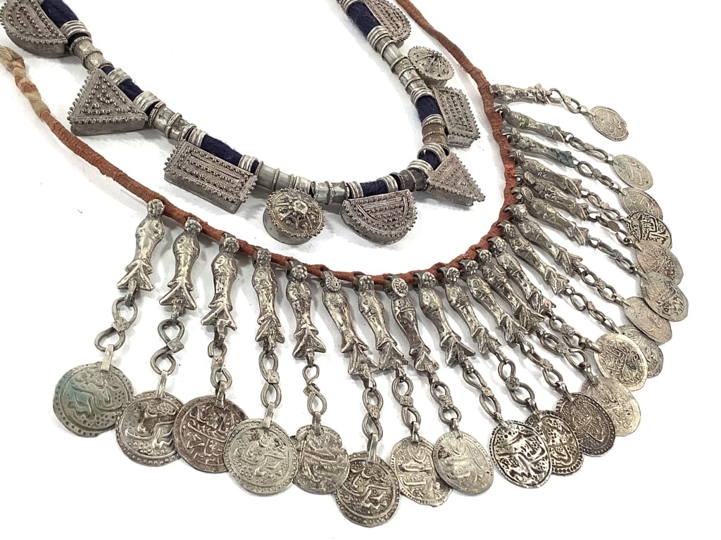Vtg Tribal Telsum Pendant & Coin Necklaces: 36" and 17" L EDS aims to describe and photograph all items thoroughly and accurately, however other conditions present may not have been observed or noted. We encourage you to inspect items in