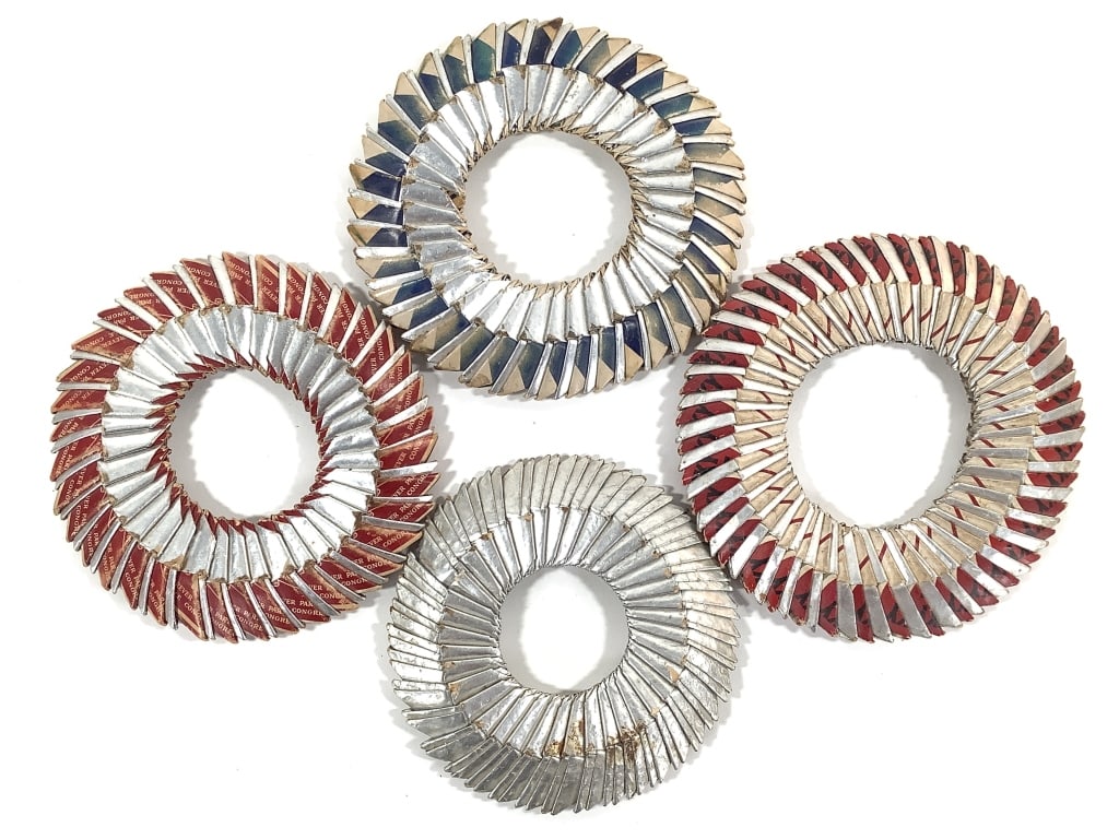 4 Cigarette Foil Wreaths Tramp & Prison Art (1 of 3)