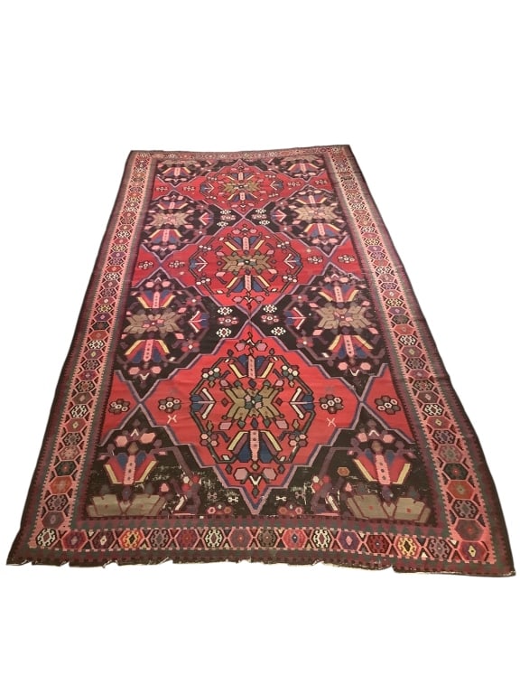 Large 15'7" x 7'8" Woven Tribal Rug (1 of 12)