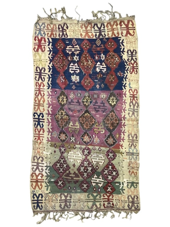 72" x 43" Fragile Turkish Kilim Rug (1 of 10)