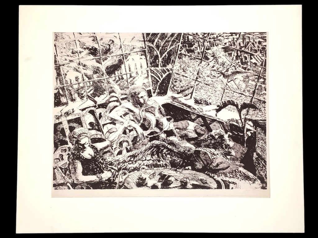 James McGarrell Wings II Lithograph AP 1962: McGarrell, James (American 1930-2020). Wings II. Lithograph, ND (1962). Titled, noted as Artist Proof and signed in pencil lower margin, with Tamarind blindstamp. 24" x 32 1/2" (Sheet). Matted, unfram