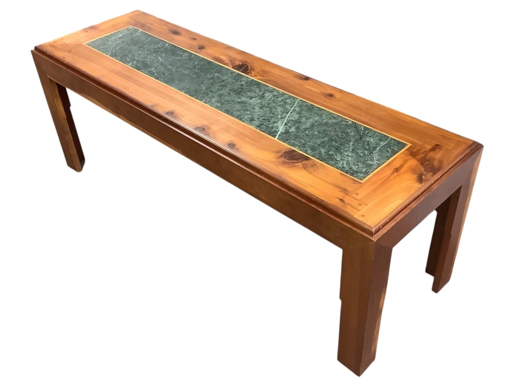 Wm Itter Coffee Table w Marble Inset (1 of 6)