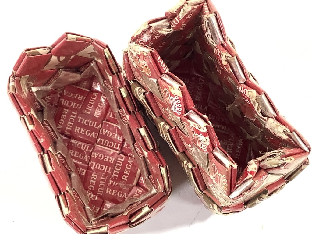 2 Folded Cigarette Foil Containers - 10