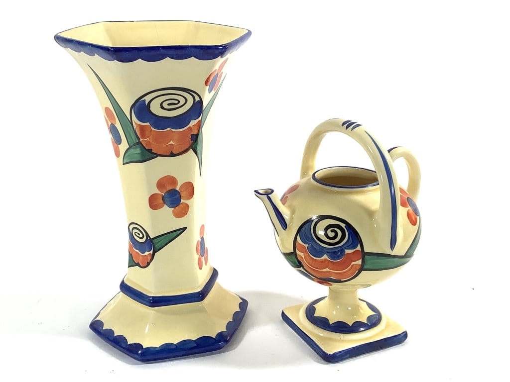 Czechoslovakia Art Deco Vase & Teapot (1 of 12)