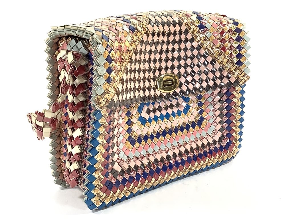 WWII Folk Art Woven Cigarette Pack Purse (1 of 8)
