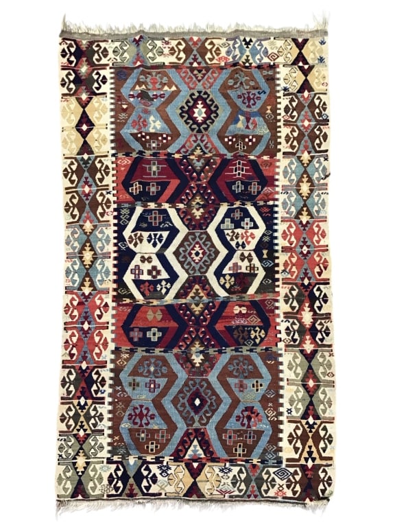 62" x 37" Turkish Akasaray Woven Kilim Rug (1 of 7)