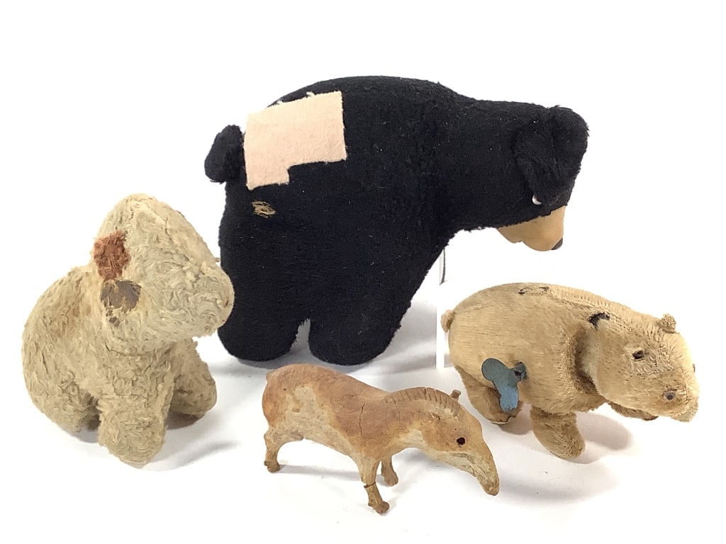 4 Found Well Loved Stuffed Animal Toys w Repairs (1 of 13)