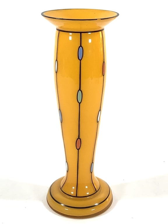 1920-30s Czech Tango Art Glass Vase (1 of 5)