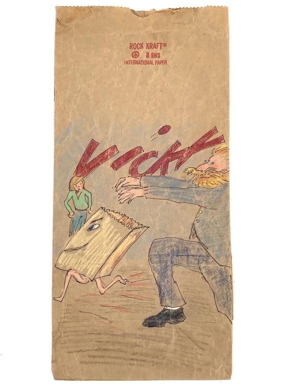 Robert Barnes Illustrated Lunch Bag for Vicky (1 of 3)