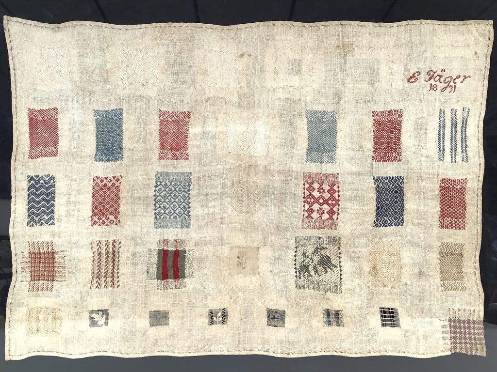 1831 Embroidery Sampler Signed E. J?ger, Framed - 2