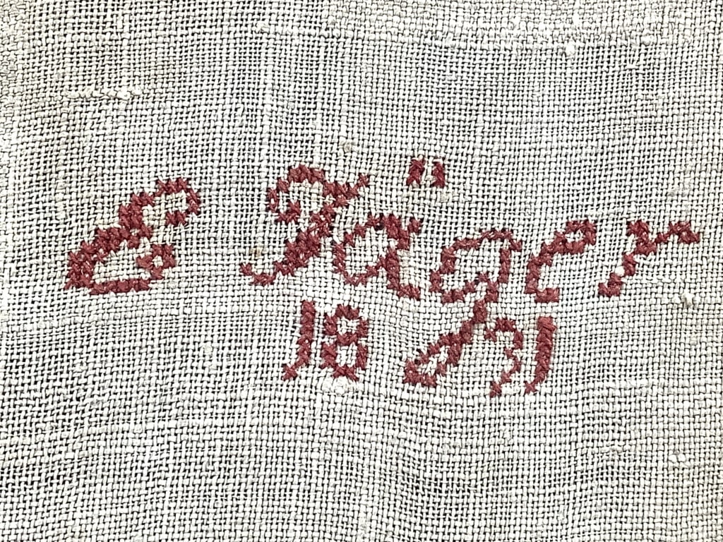 1831 Embroidery Sampler Signed E. J?ger, Framed - 3